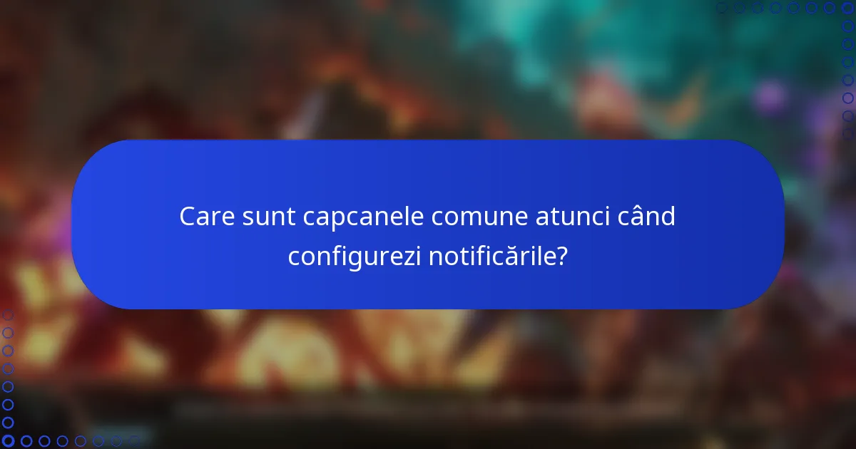 Care sunt capcanele comune atunci când configurezi notificările?