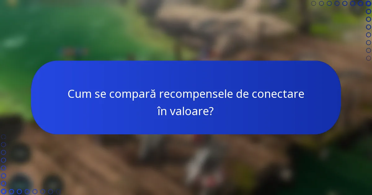 Cum se compară recompensele de conectare în valoare?