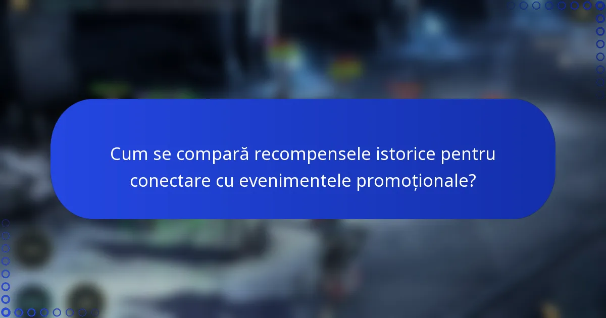 Cum se compară recompensele istorice pentru conectare cu evenimentele promoționale?